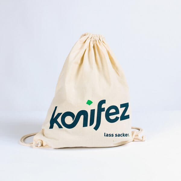 Hier sieht man den Jutebeutel zum Cornhole von konifez